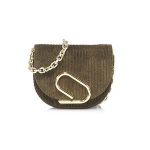 3.1 Phillip Lim Mini Alix Green Leather Card Case On Chain Women's Handbag